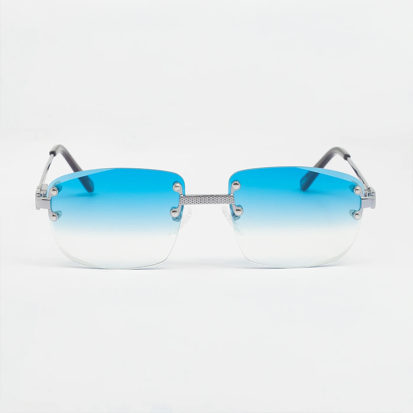 Bay Ice Rimless Frames - Light Blue Lens