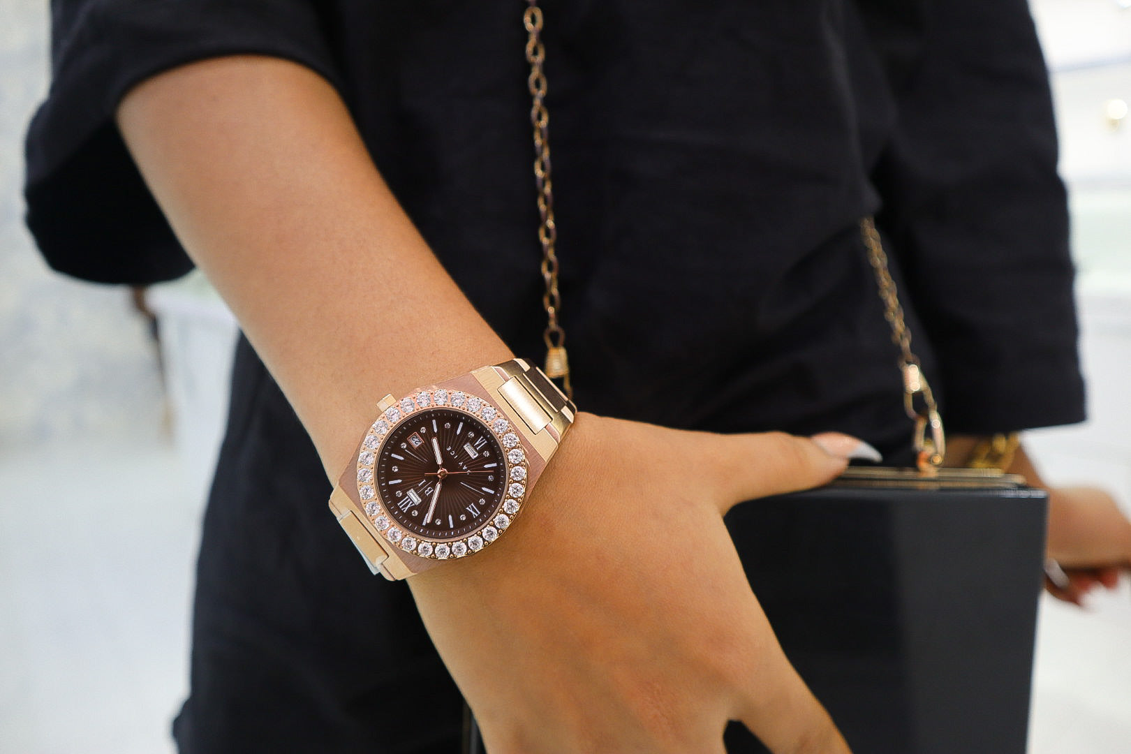 Diamond Bezel - 36mm ELITE2 Watch in Rose Gold