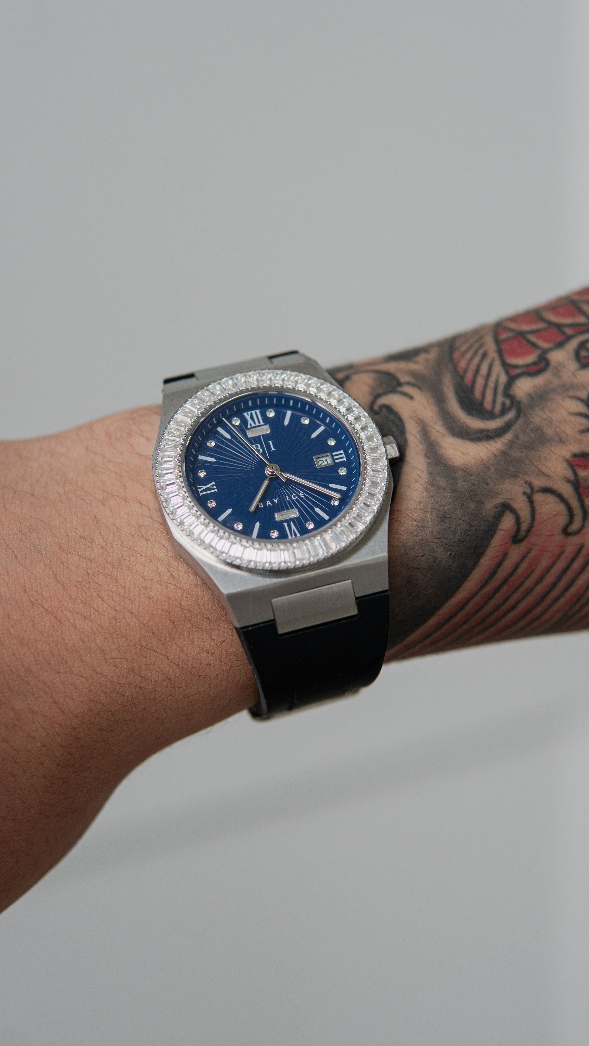 Elite2 VVS Baguette Bezel Blue Dial Watch
