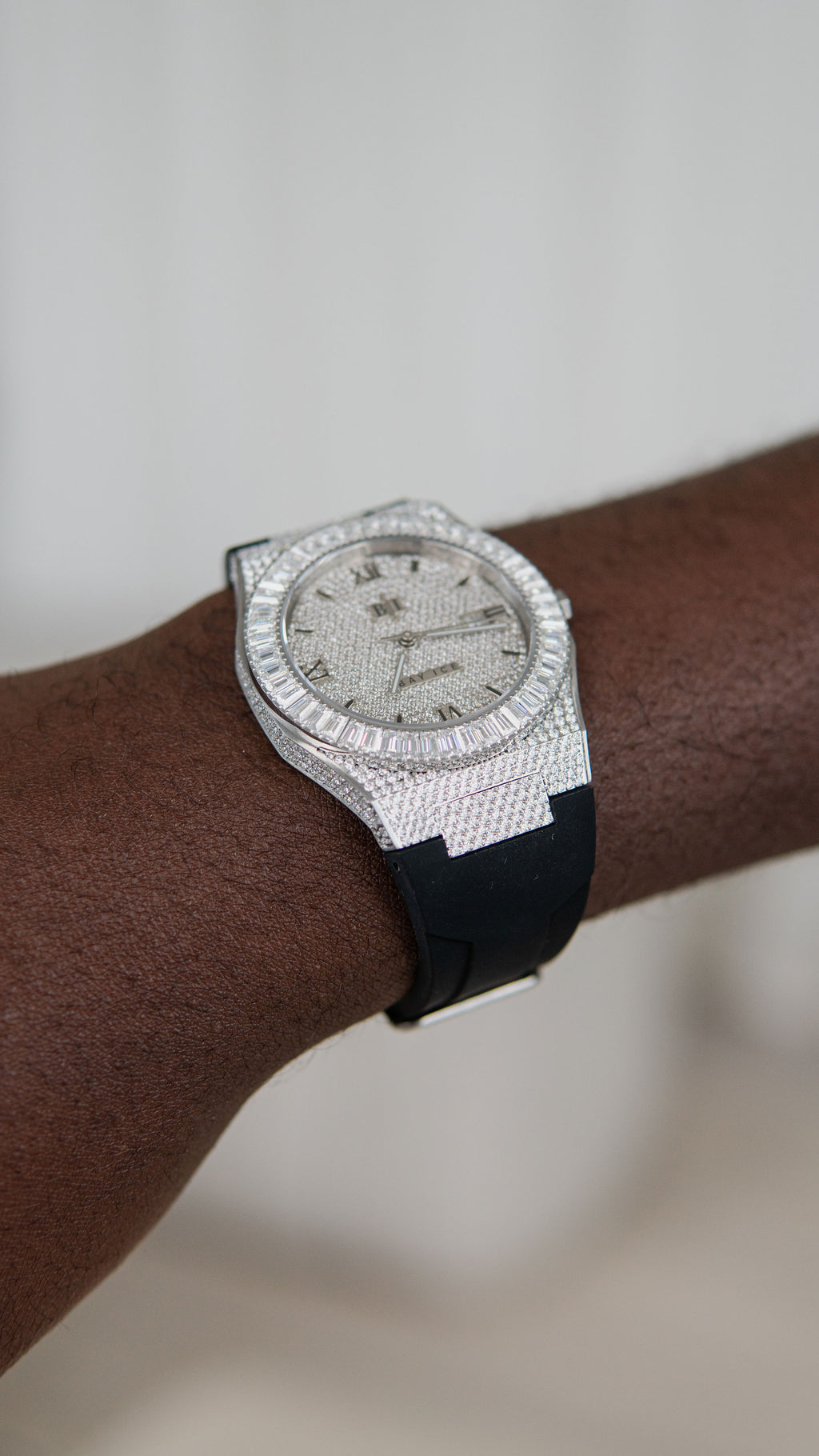 Elite2 VVS Bussdown Baguette Bezel Silver Watch