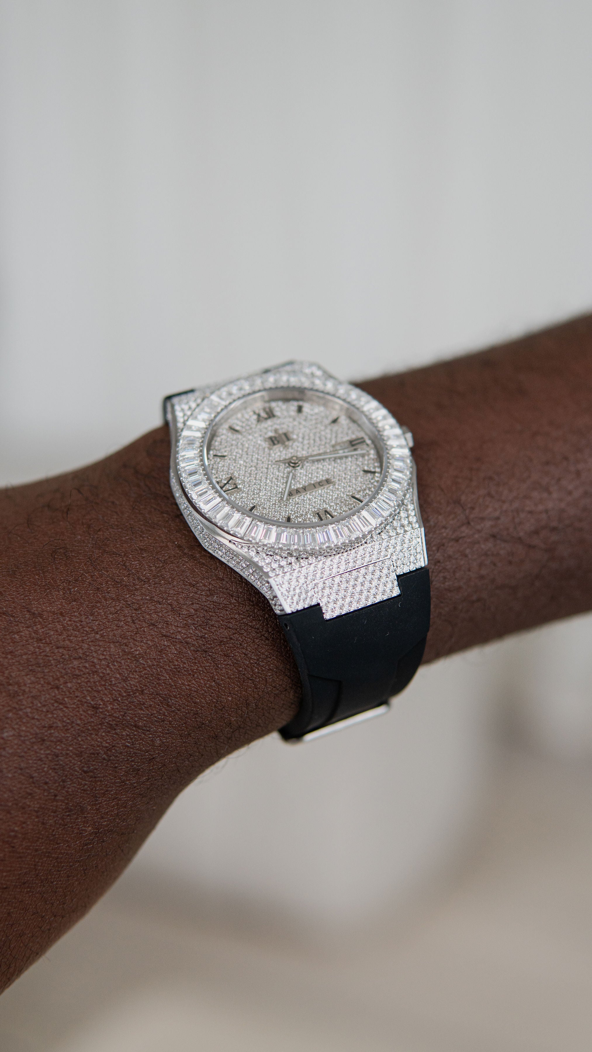 Elite2 VVS Bussdown Baguette Bezel Silver Watch