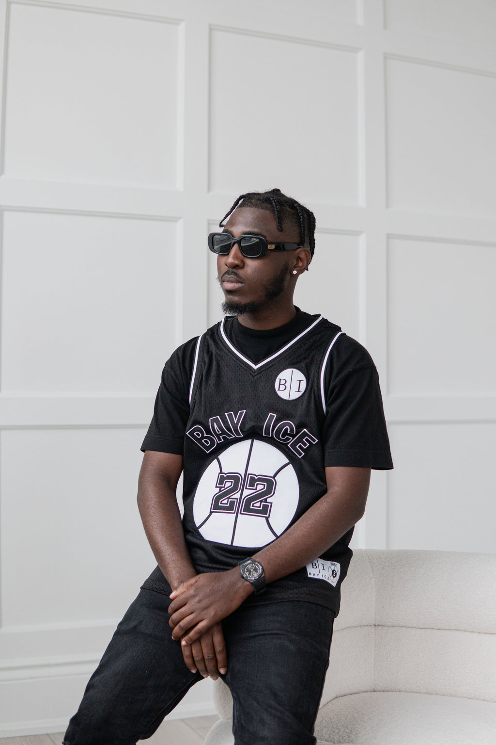 Bay Ice Basketball Jersey - Black