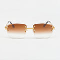 Bay Ice Rimless Frames - Brown Lens