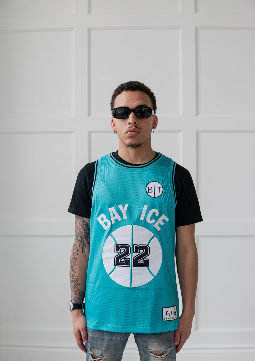 Bay Ice Basketball Jersey - Turquoise Blue