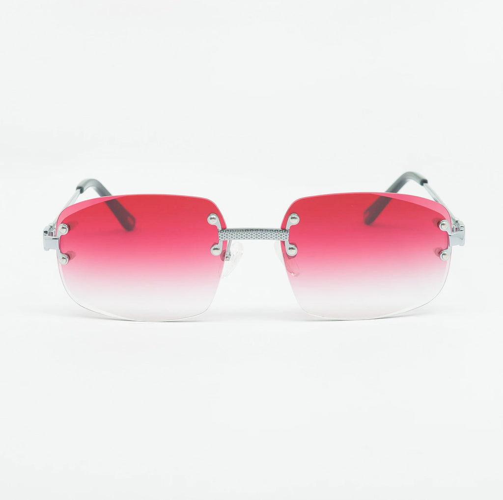 Bay Ice Rimless Frames - Light Pink Lens