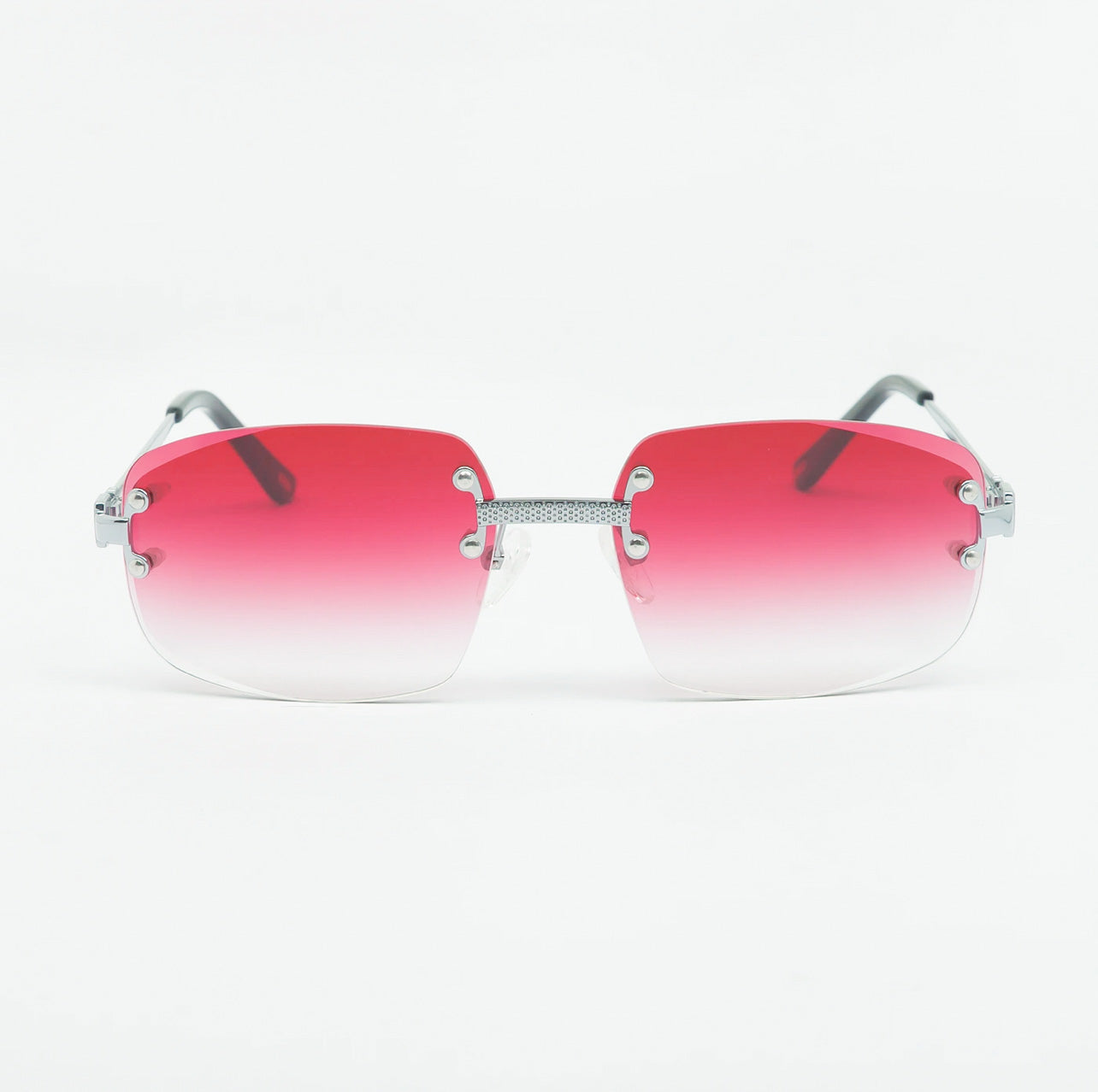 Bay Ice Rimless Frames - Light Pink Lens