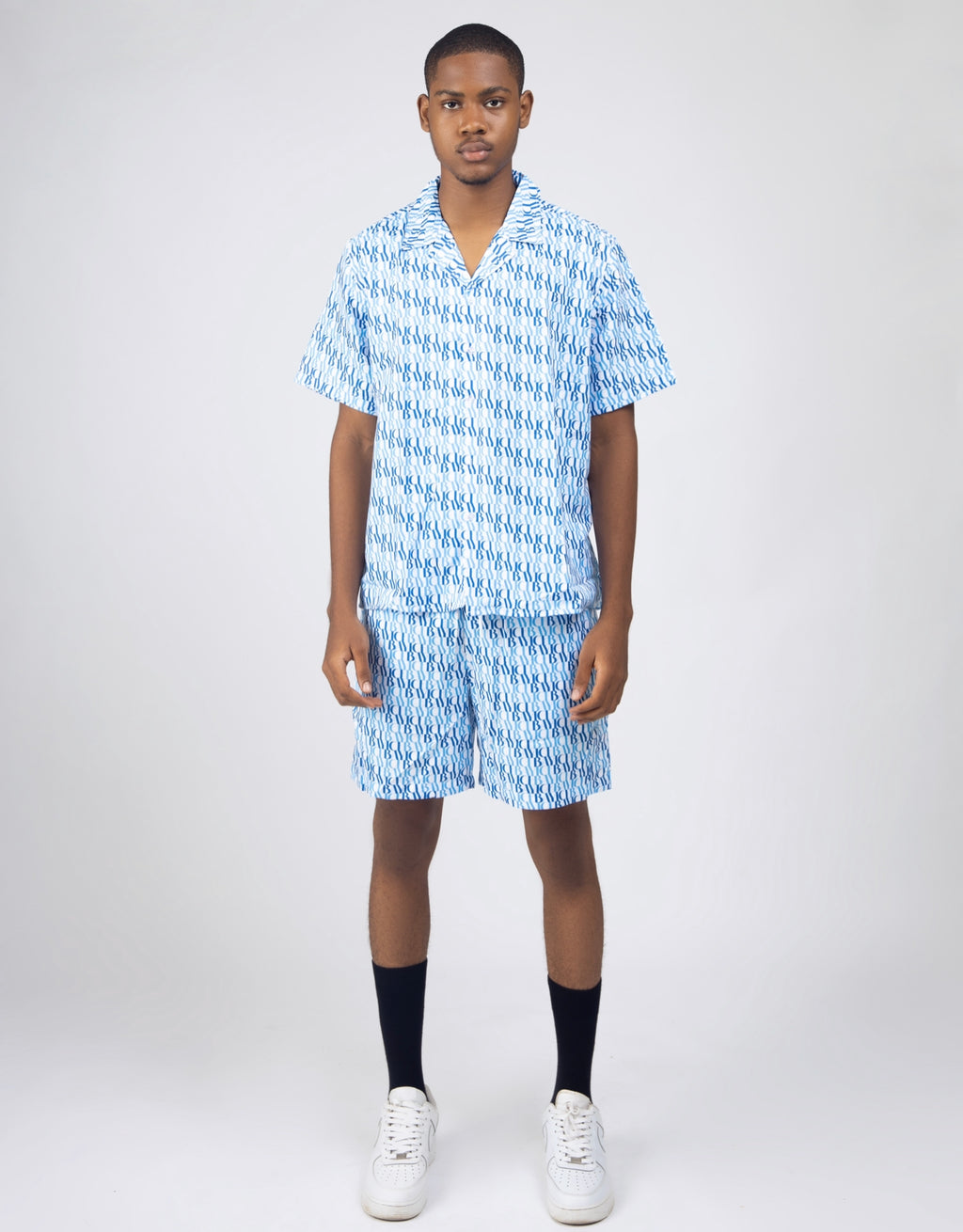 Bay Ice Print Shirt - White (2 Piece)