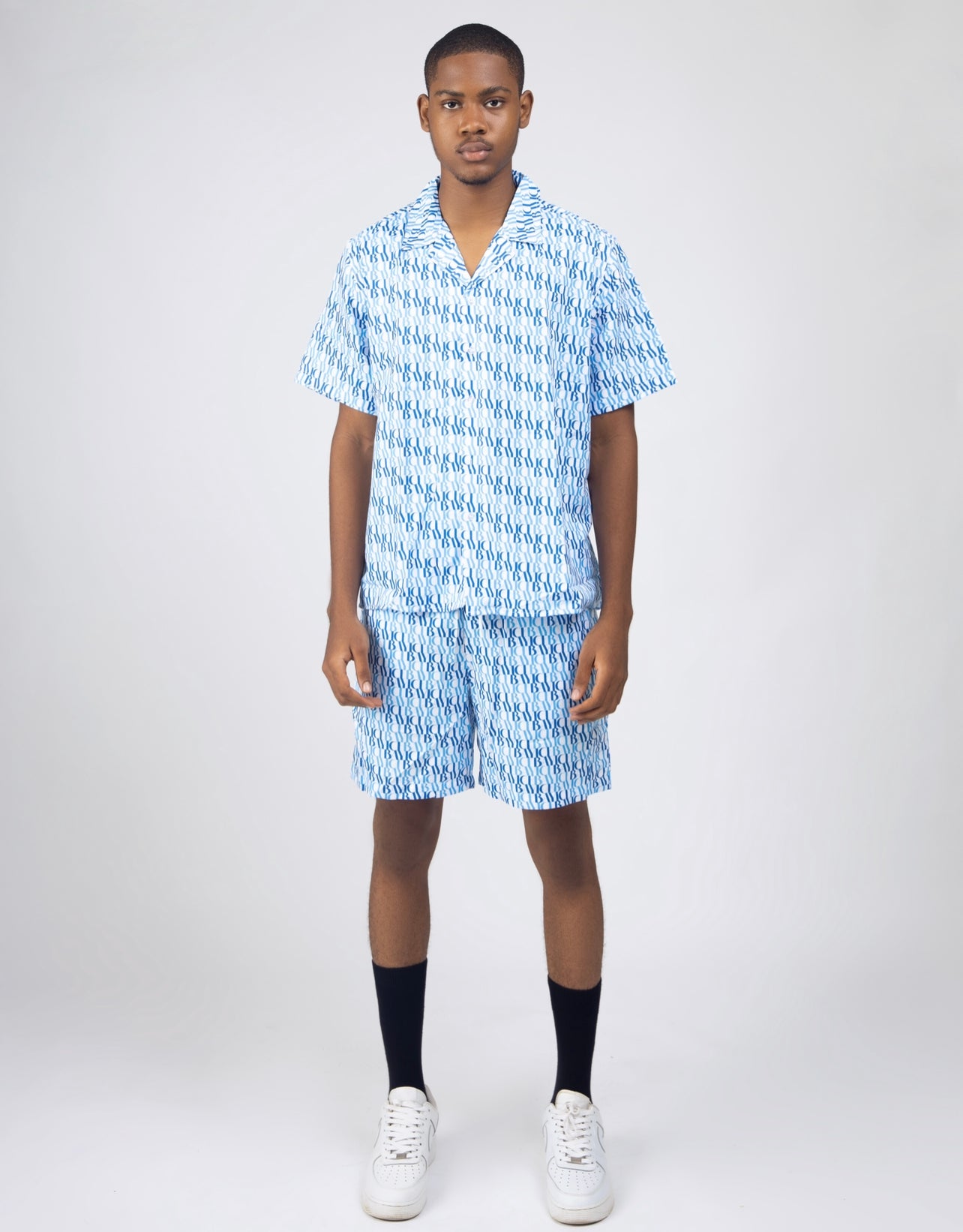 Bay Ice Print Shirt - White (2 Piece)