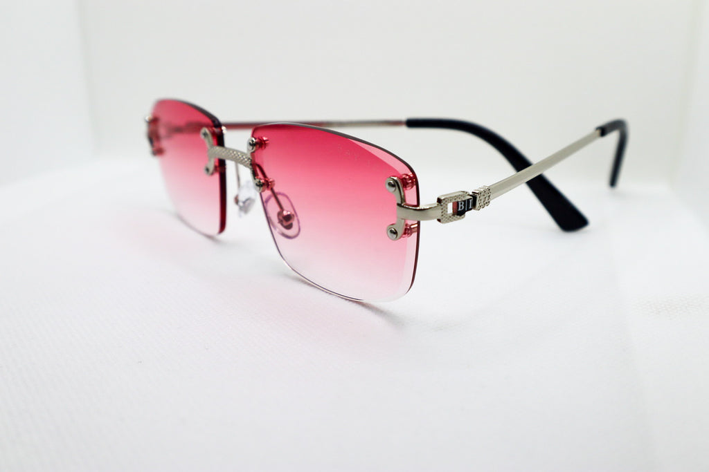 Bay Ice Rimless Frames - Light Pink Lens