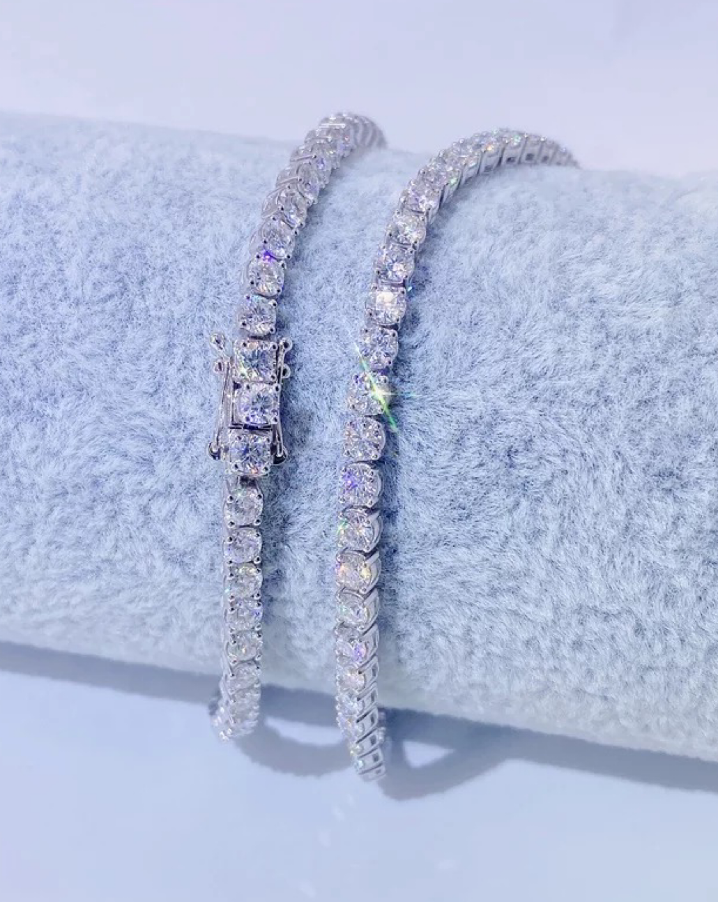 3mm VVS Moissanite 925 Silver Tennis Bracelet