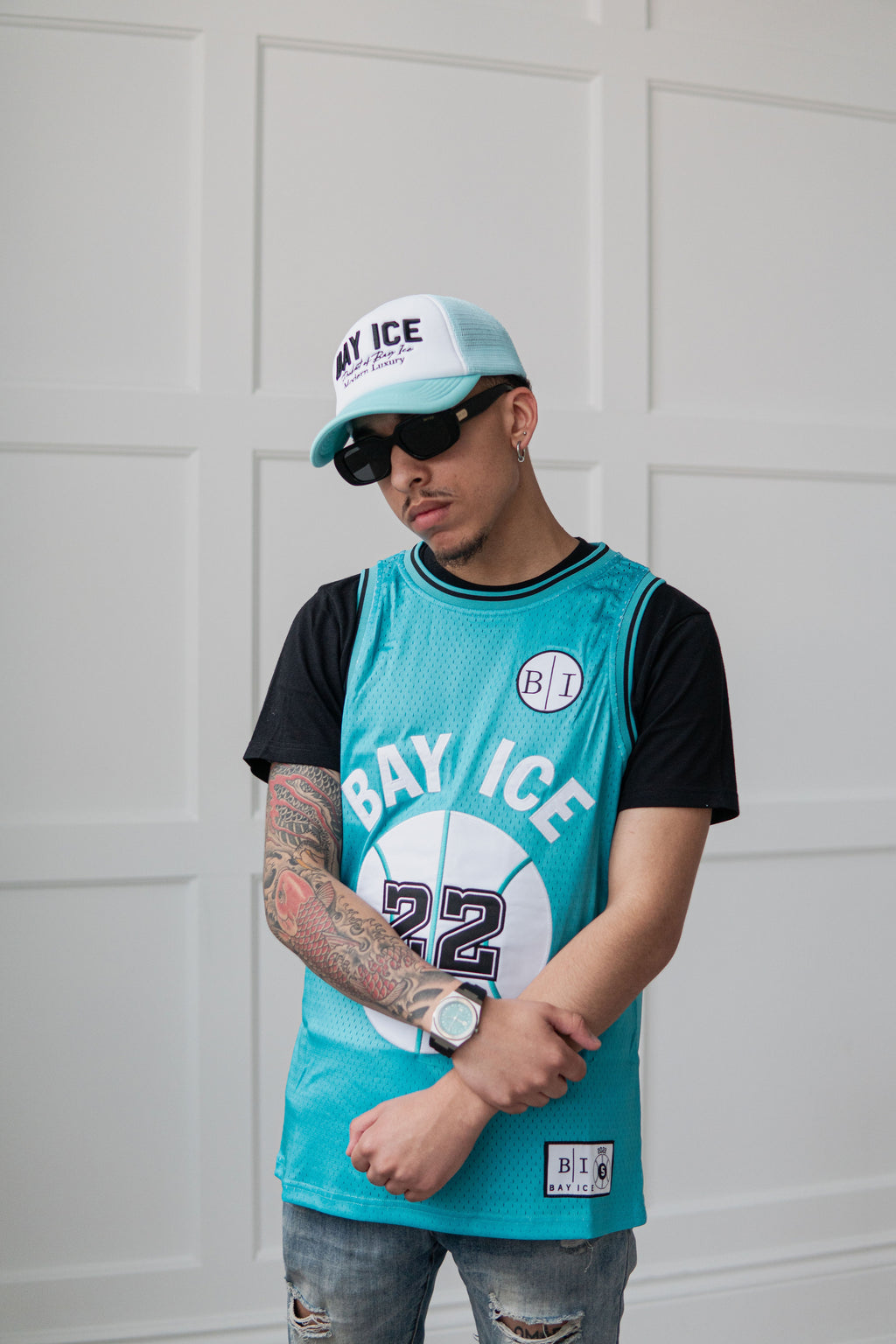 Bay Ice Basketball Jersey - Turquoise Blue